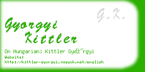 gyorgyi kittler business card